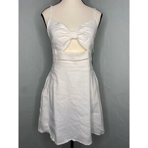Shore Off White Linen Summer Dress
